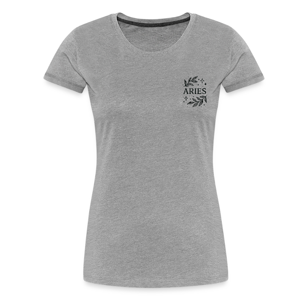 Damen Slim Fit T-Shirt „Aries“ - Grau meliert