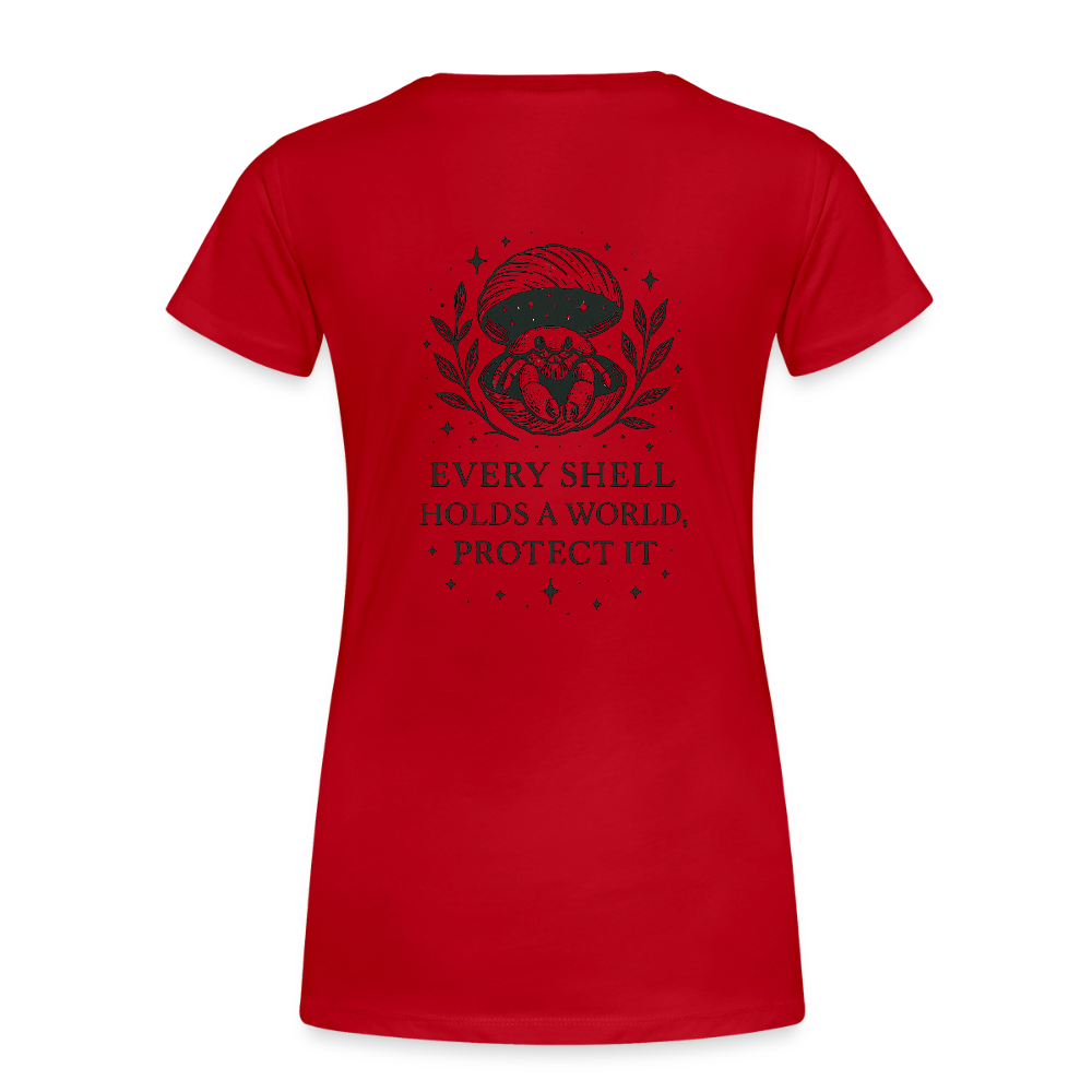Damen Slim Fit T-Shirt "Cancer" - Rot