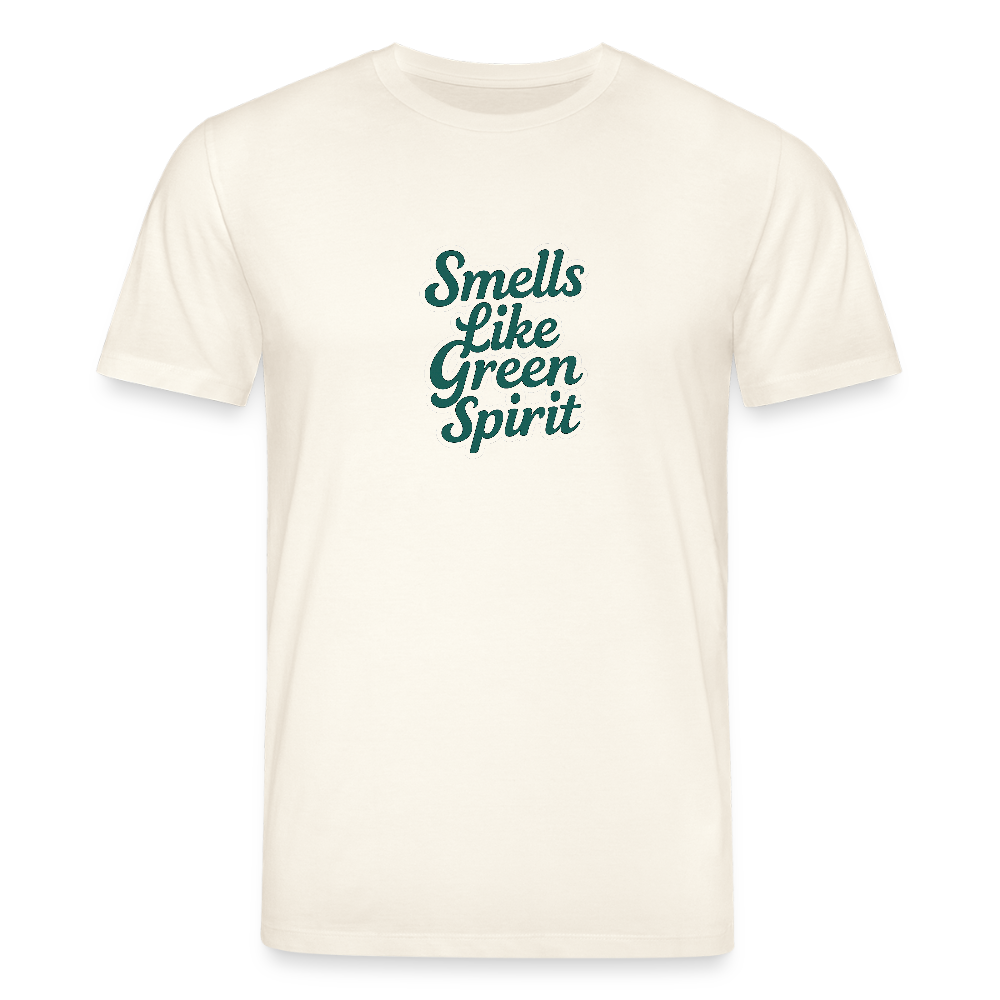 Unisex Bio-T-Shirt „Smells like green spirit“ - Naturweiß 