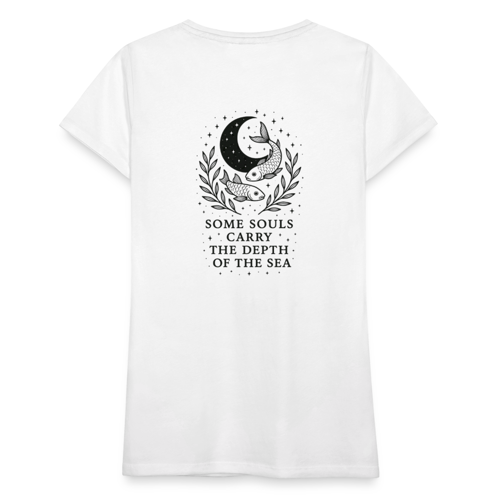 Damen Slim Fit T-Shirt "Pisces" - Weiß