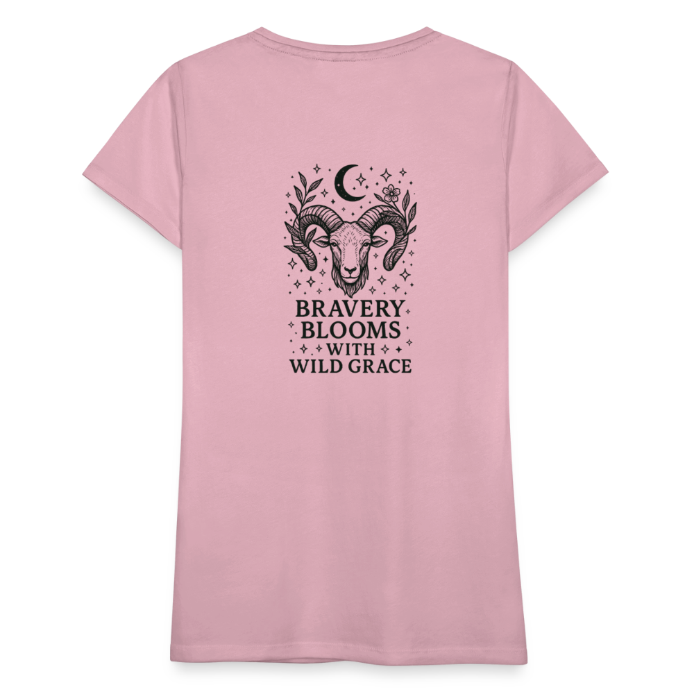 Damen Slim Fit T-Shirt „Aries“ - Hellrosa