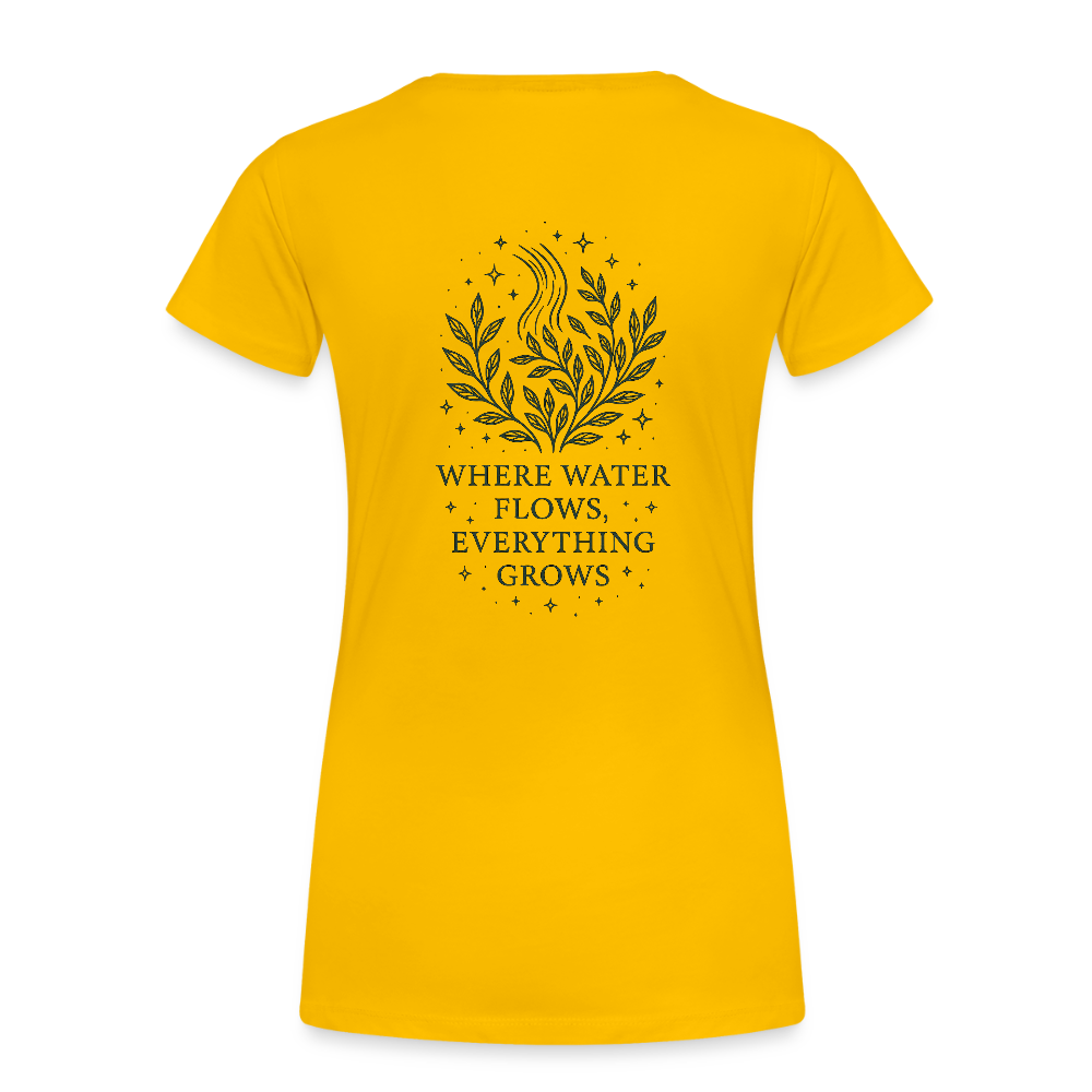 Damen T-Shirt Slim Fit "Aquarius" - Sonnengelb