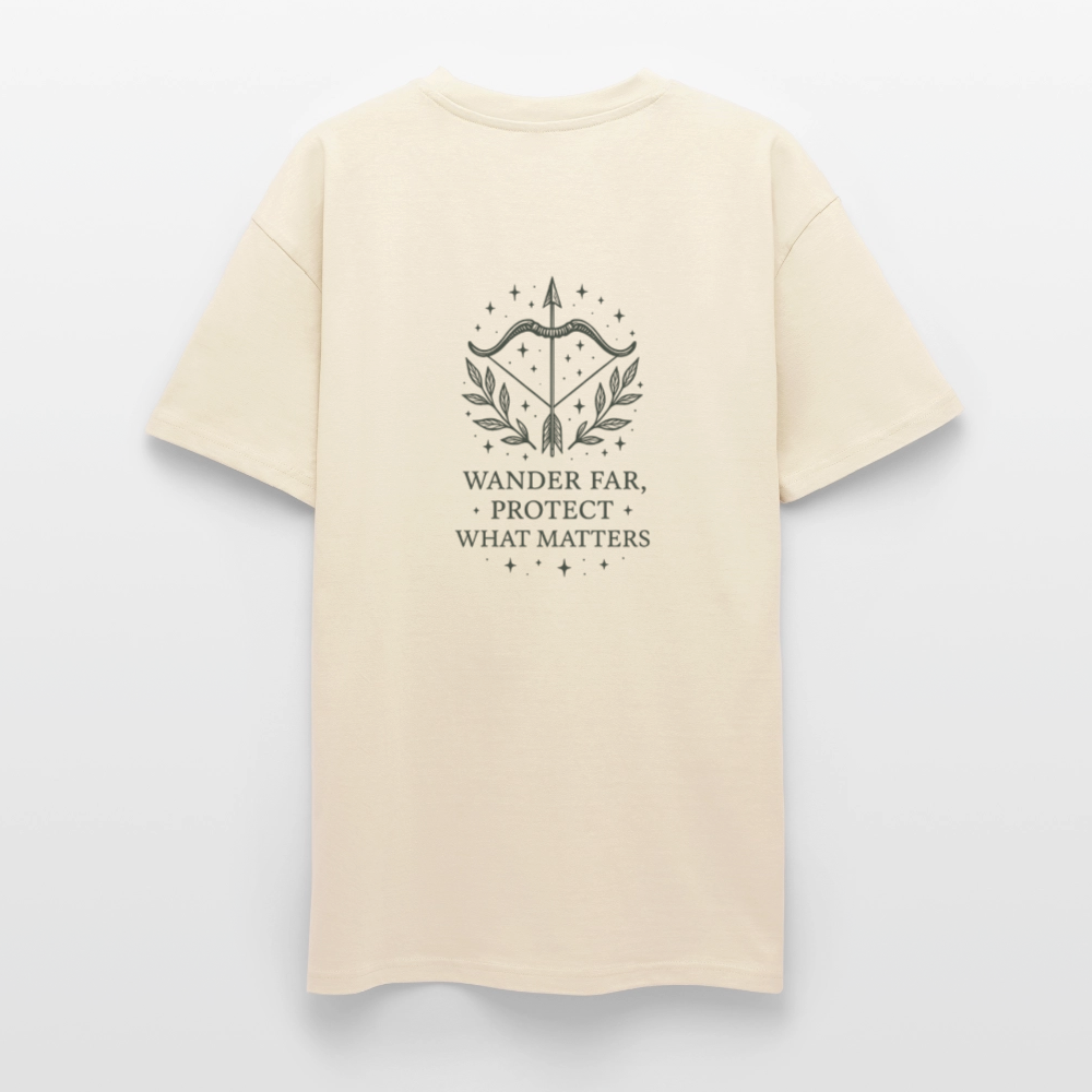 Unisex Oversize T-Shirt "Sagittarius" - Creme