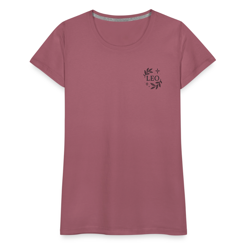 Damen Slim Fit T-Shirt "Leo" - Malve