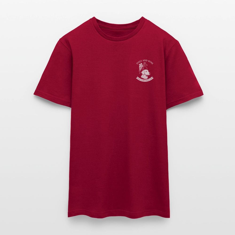 Unisex Fit T-Shirt "Dogs&Wine" - Ziegelrot
