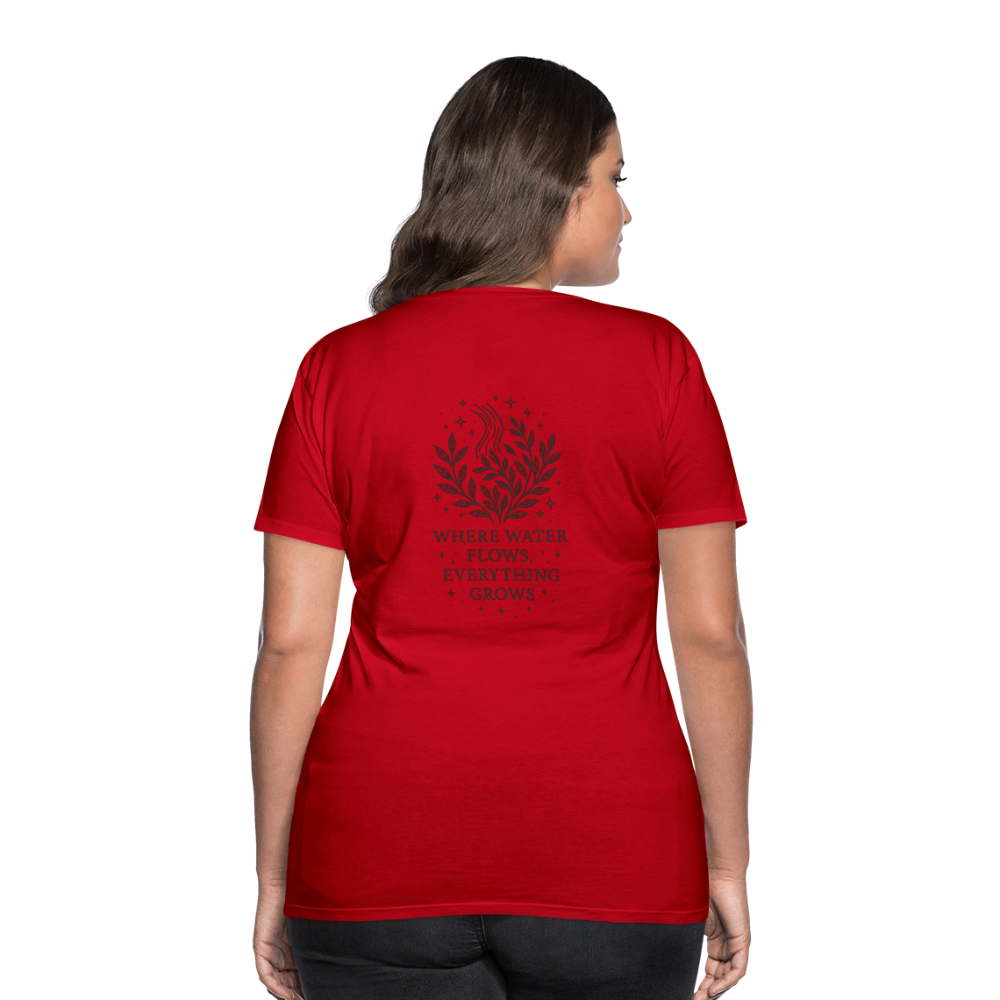 Damen T-Shirt Slim Fit "Aquarius" - Rot