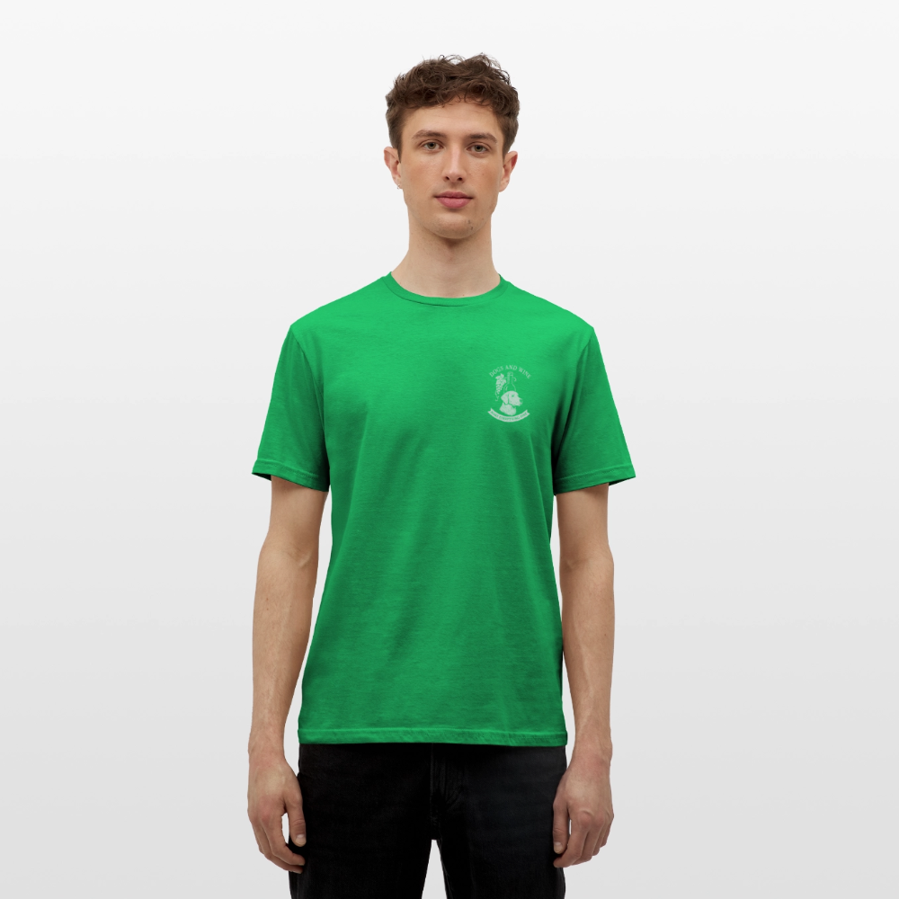 Unisex Fit T-Shirt "Dogs&Wine" - Kelly Green