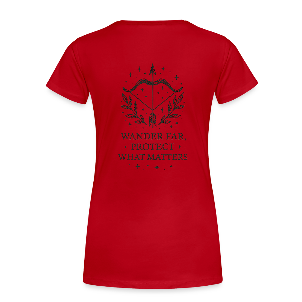 Damen Slim Fit T-Shirt "Sagittarius" - Rot