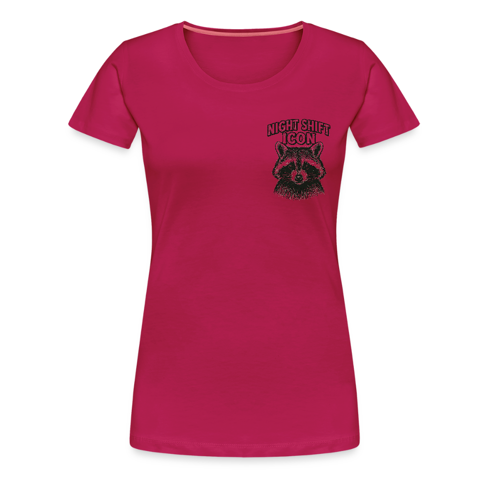 Damen T-Shirt "Night Shift Icon" - dunkles Pink