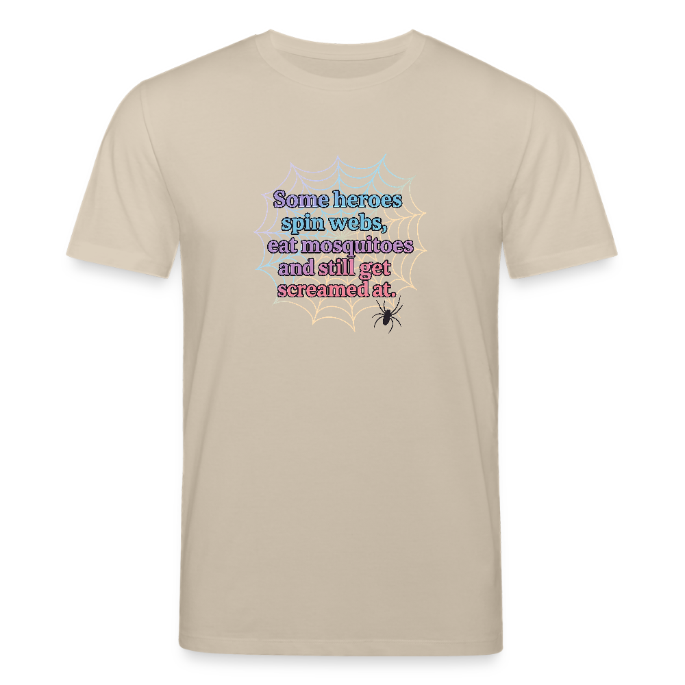 Unisex Bio-T-Shirt „Spiders“ - Beige