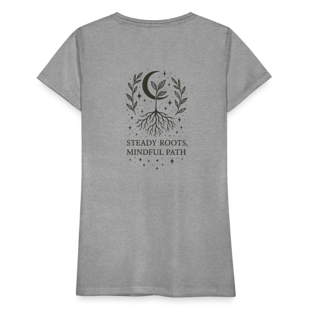 Damen Slim Fit T-Shirt "Virgo" - Grau meliert