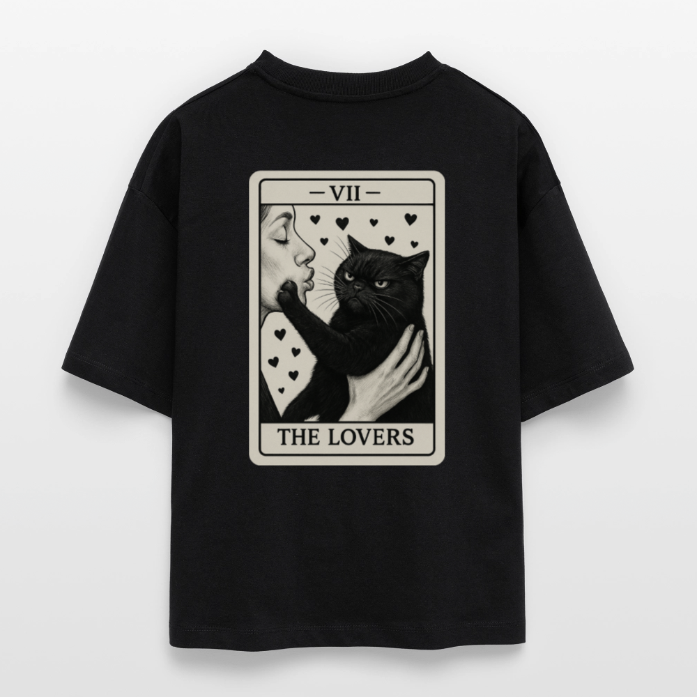 Damen Bio-T-Shirt "Cattitude" - Schwarz