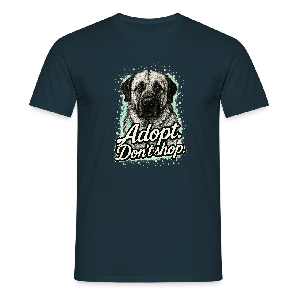 Herren T-Shirt "Adopt. Don't shop." mint - Navy