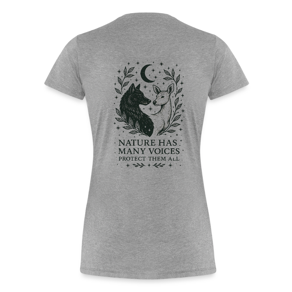 Damen Slim Fit T-Shirt "Gemini" - Grau meliert