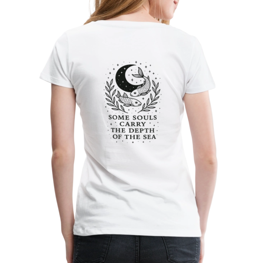 Damen Slim Fit T-Shirt "Pisces" - Weiß