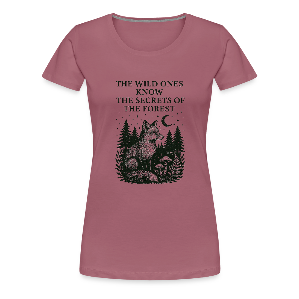 Damen Slim Fit T-Shirt "Fox" - Malve