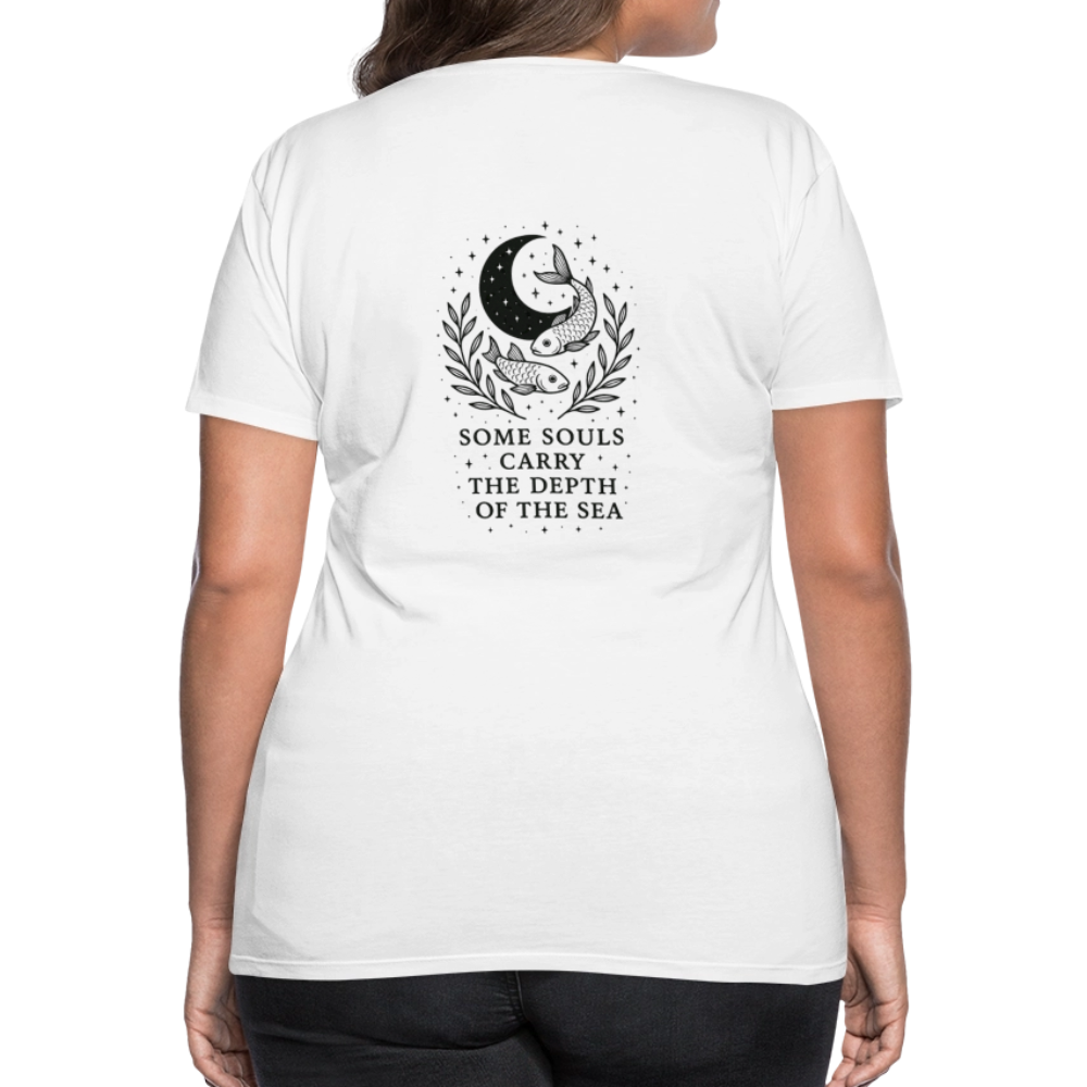 Damen Slim Fit T-Shirt "Pisces" - Weiß