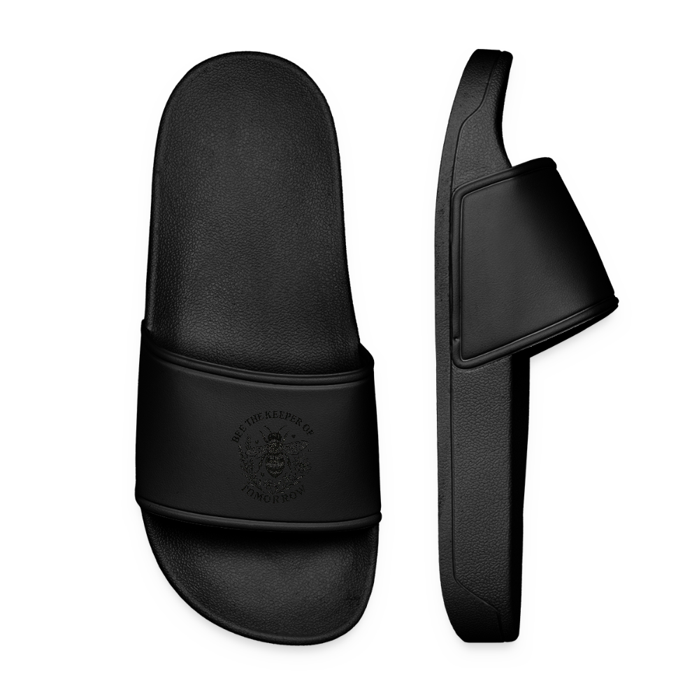 Frauen Badelatschen „Bee the keeper of tomorrow“ - Schwarz