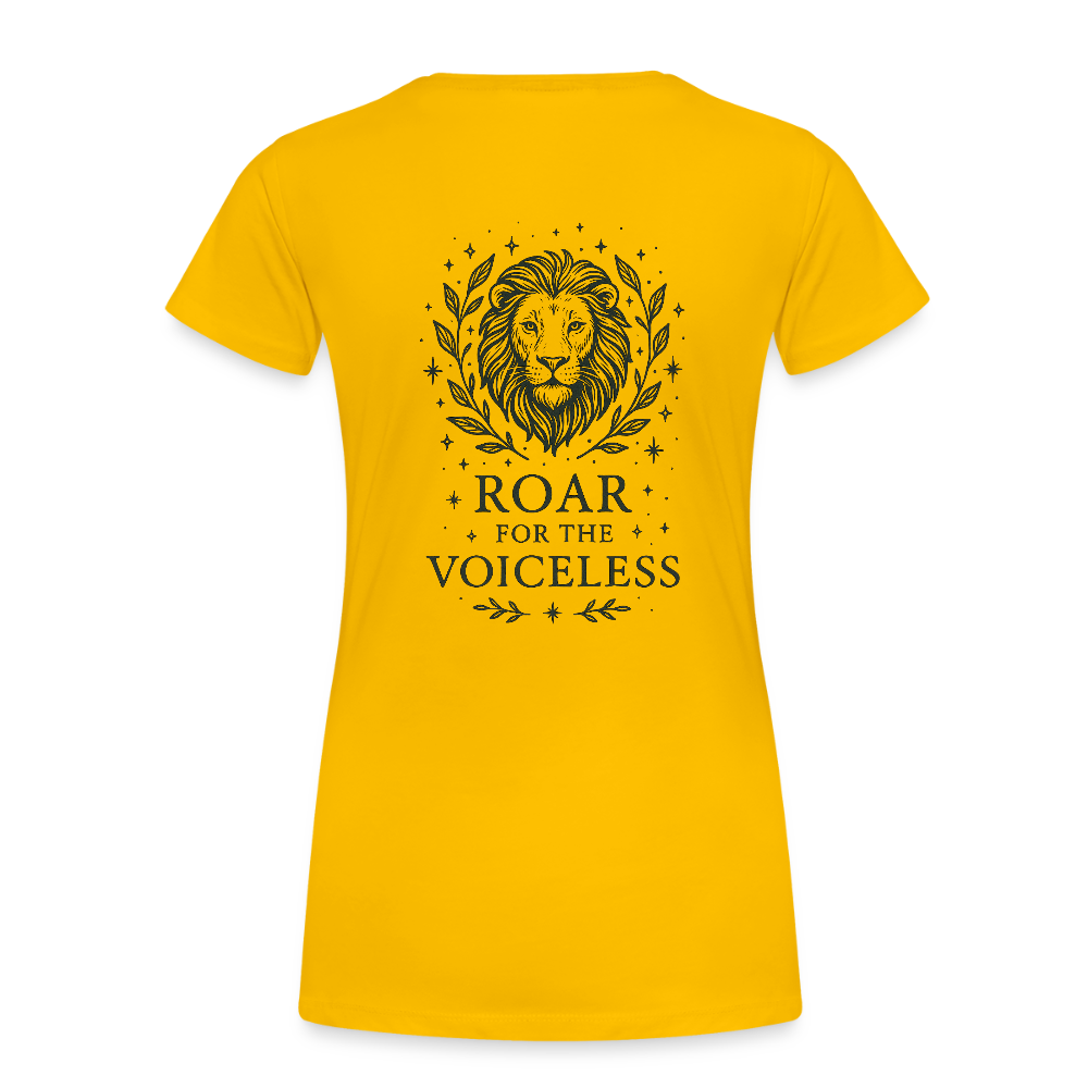 Damen Slim Fit T-Shirt "Leo" - Sonnengelb