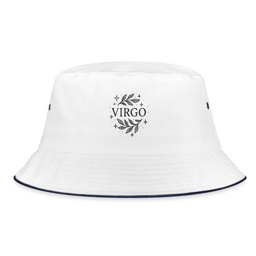 Bucket Hat „Virgo“ - Weiß/Navy
