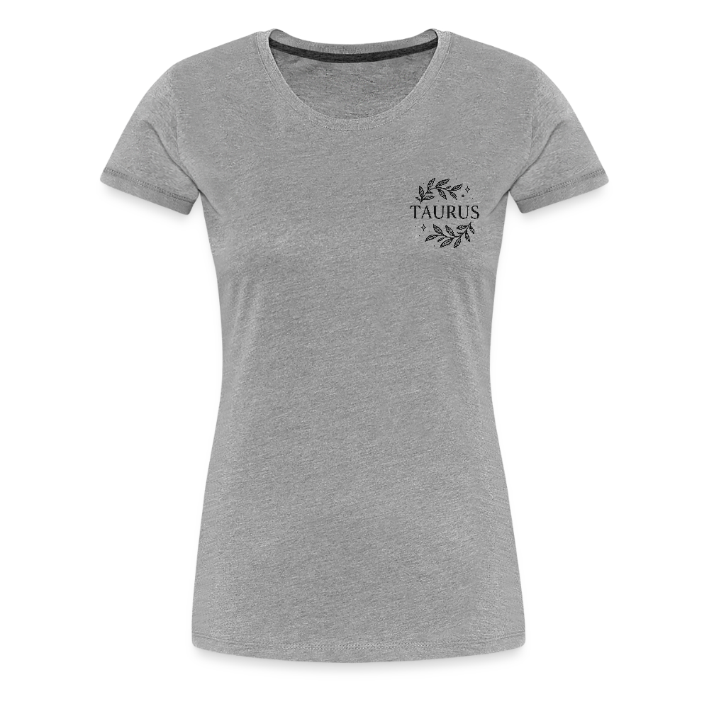 Damen Slim Fit T-Shirt "Taurus" - Grau meliert