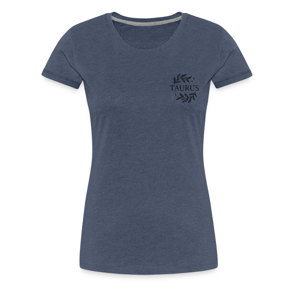 Damen Slim Fit T-Shirt "Taurus" - Blau meliert