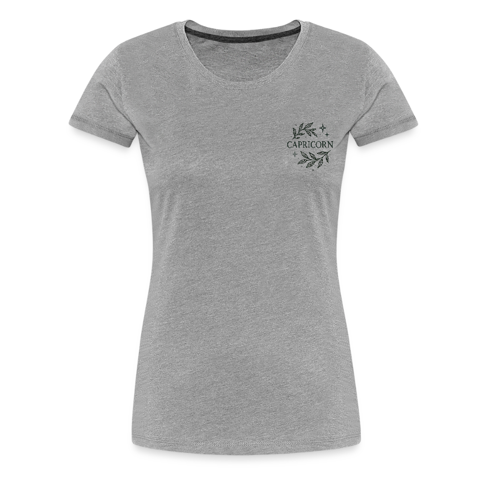 Damen Slim Fit T-Shirt "Capricorn" - Grau meliert