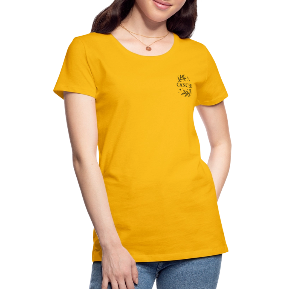 Damen Slim Fit T-Shirt "Cancer" - Sonnengelb