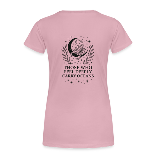Damen Slim Fit T-Shirt "Scorpio" - Hellrosa