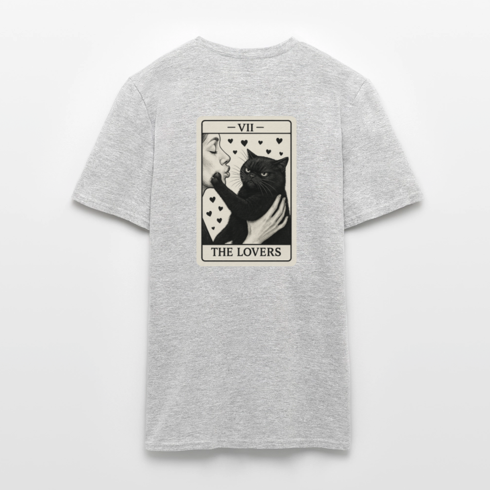 Unisex T-Shirt "Cattitude" - Grau meliert