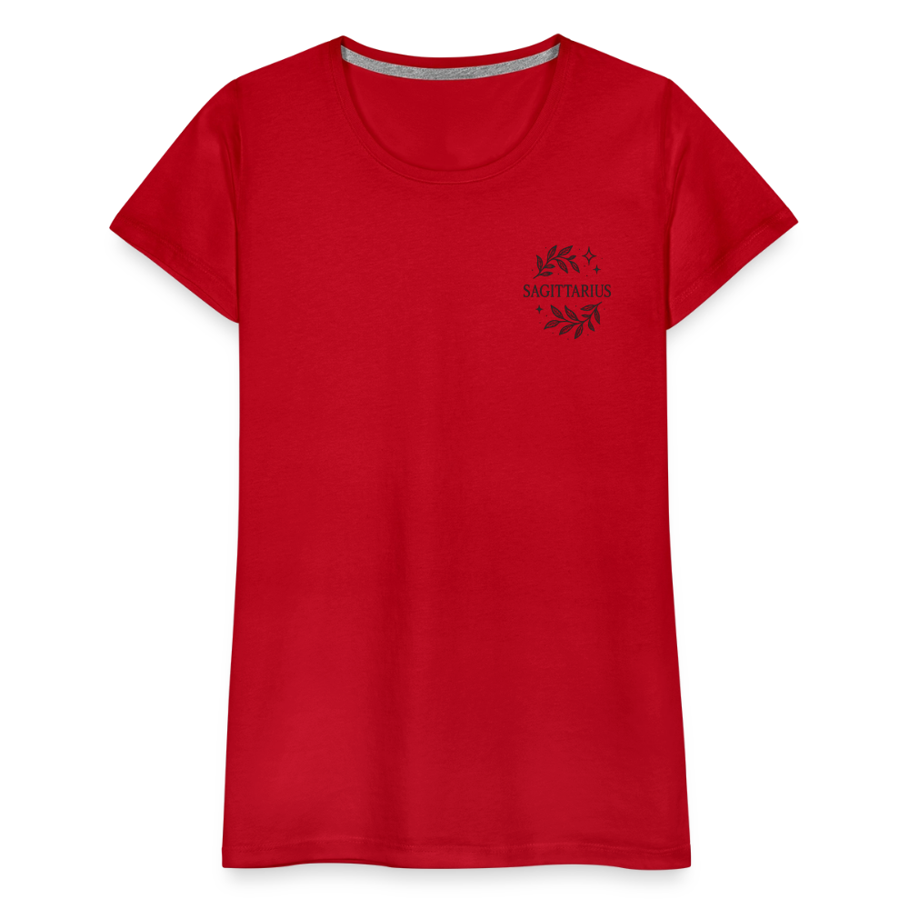 Damen Slim Fit T-Shirt "Sagittarius" - Rot