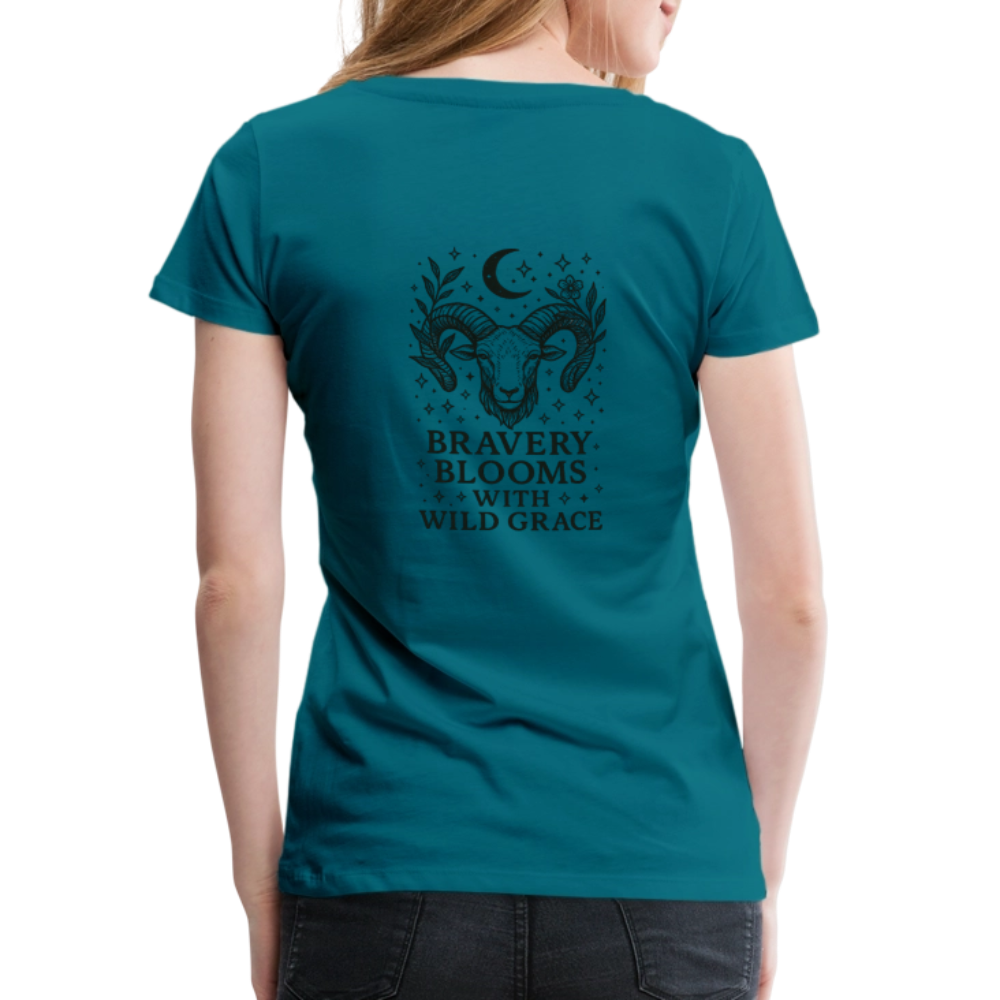 Damen Slim Fit T-Shirt „Aries“ - Divablau