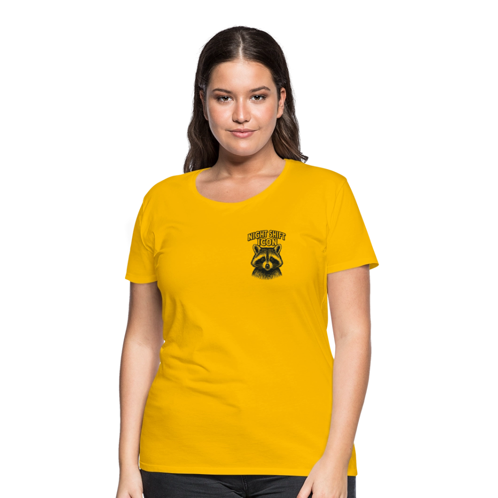 Damen T-Shirt "Night Shift Icon" - Sonnengelb