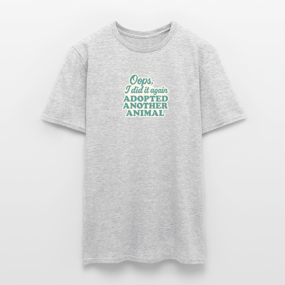 Unisex Fit T-Shirt "Oops" - Grau meliert