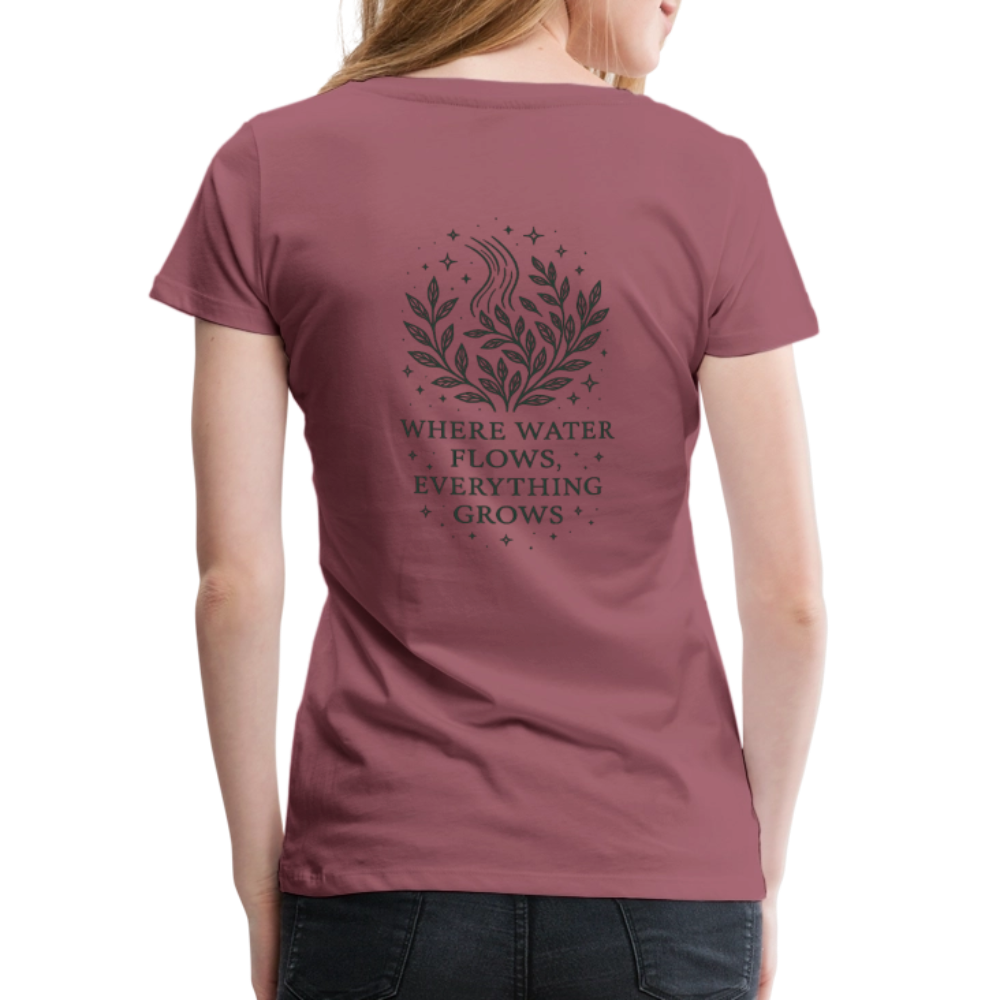 Damen T-Shirt Slim Fit "Aquarius" - Malve