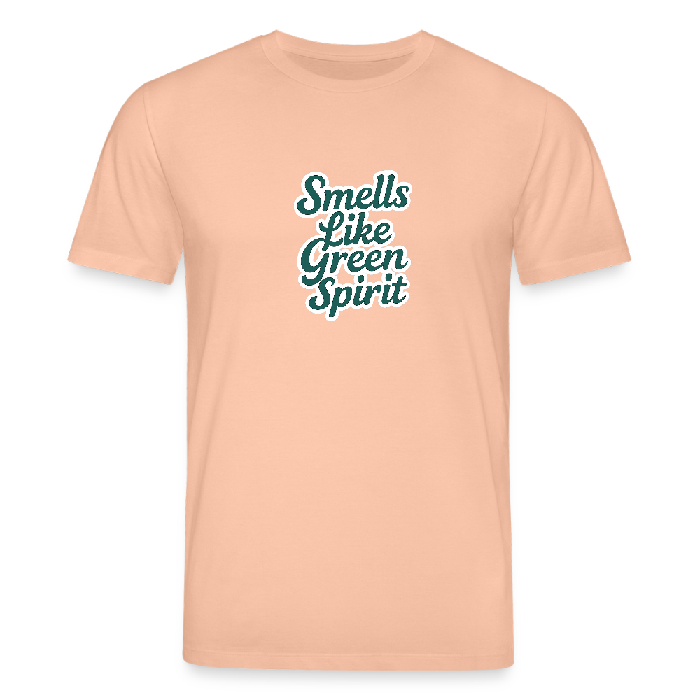 Unisex Bio-T-Shirt „Smells like green spirit“ - Pfirsich