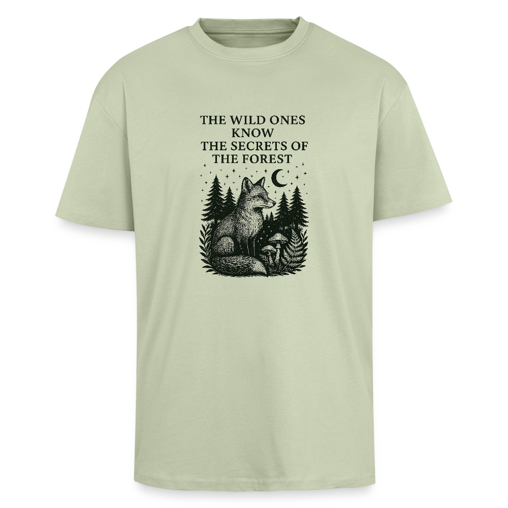 Unisex T-Shirt "Fox" - Leichtes Salbeigrün 