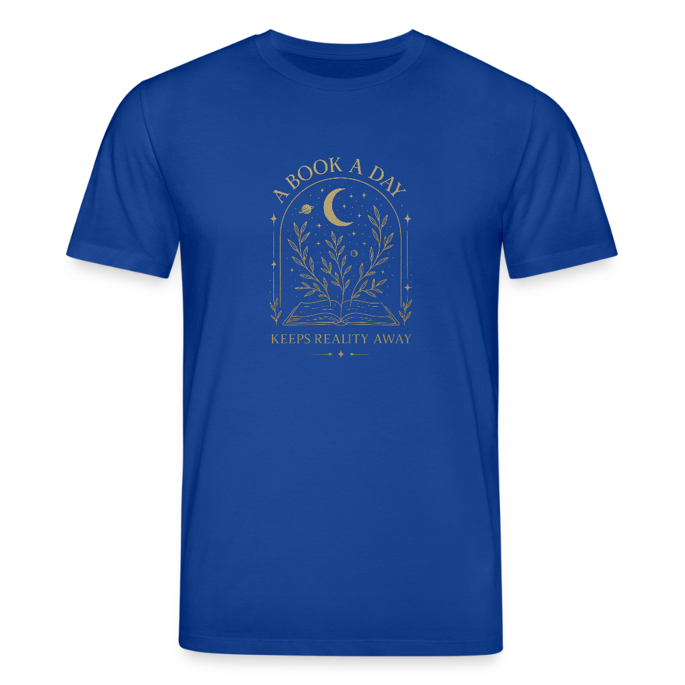 Unisex Bio-T-Shirt „A book a day“ - Dunkelblau