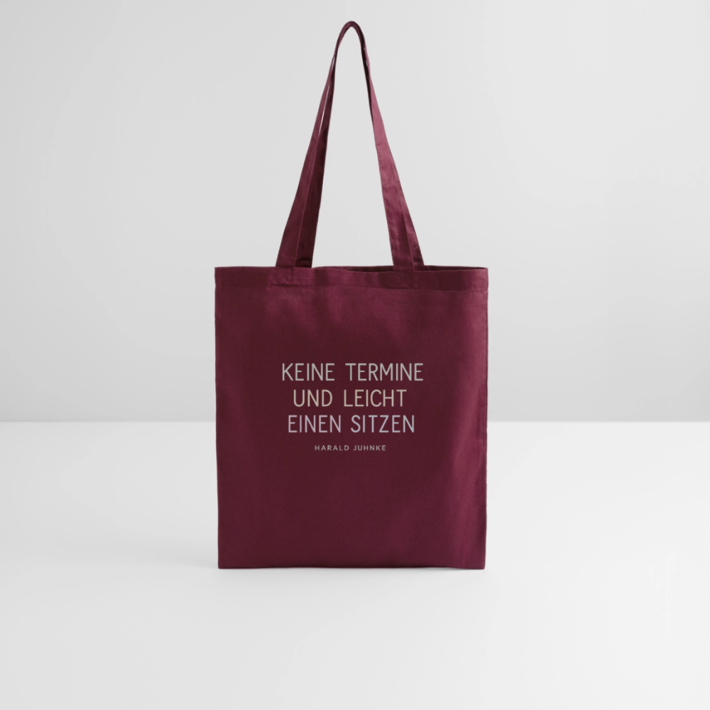 Stoffbeutel „Keine Termine“ - Burgunderrot