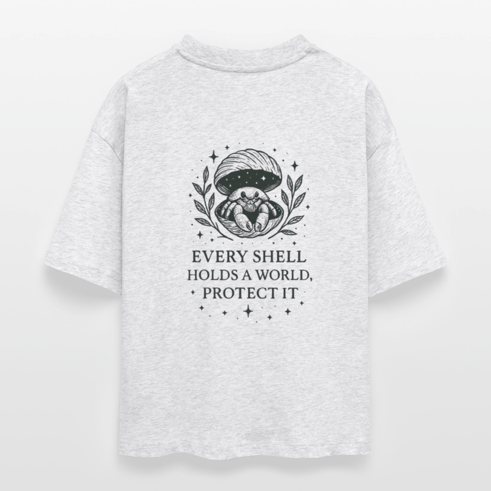 Damen Bio-T-Shirt Nova "Cancer" - Weiß meliert