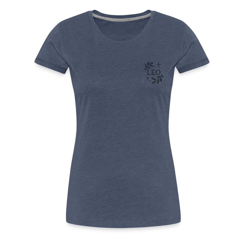 Damen Slim Fit T-Shirt "Leo" - Blau meliert