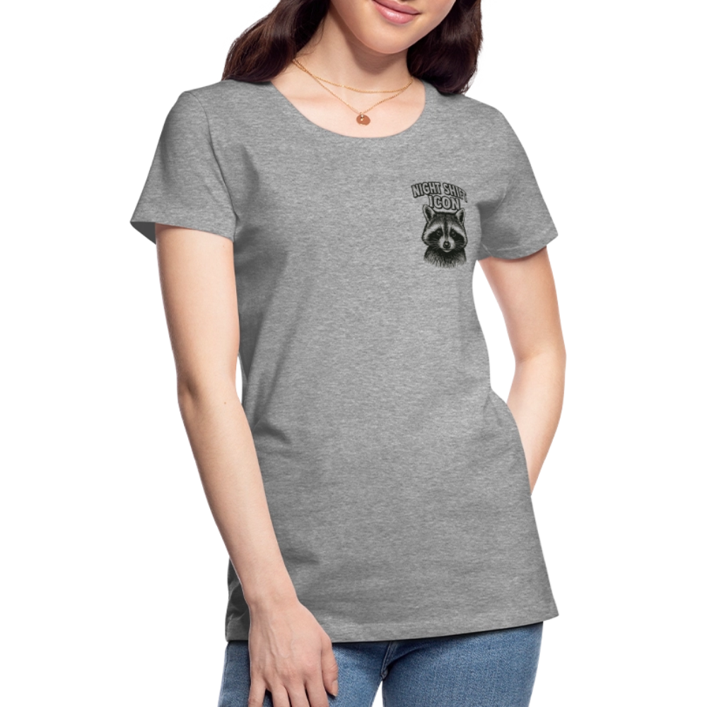 Damen T-Shirt "Night Shift Icon" - Grau meliert
