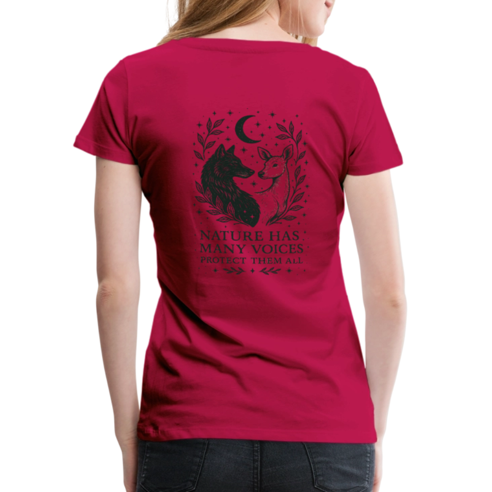 Damen Slim Fit T-Shirt "Gemini" - dunkles Pink