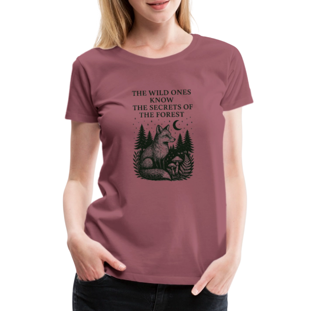 Damen Slim Fit T-Shirt "Fox" - Malve