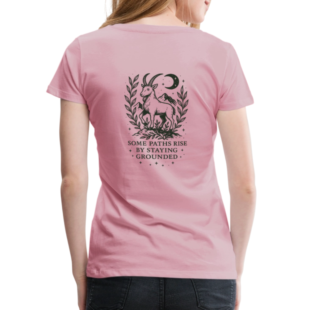 Damen Slim Fit T-Shirt "Capricorn" - Hellrosa