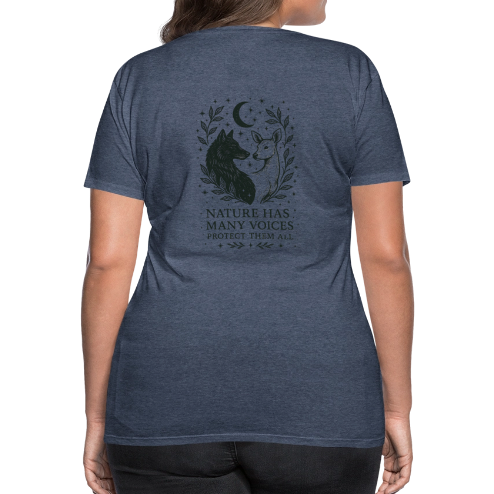 Damen Slim Fit T-Shirt "Gemini" - Blau meliert