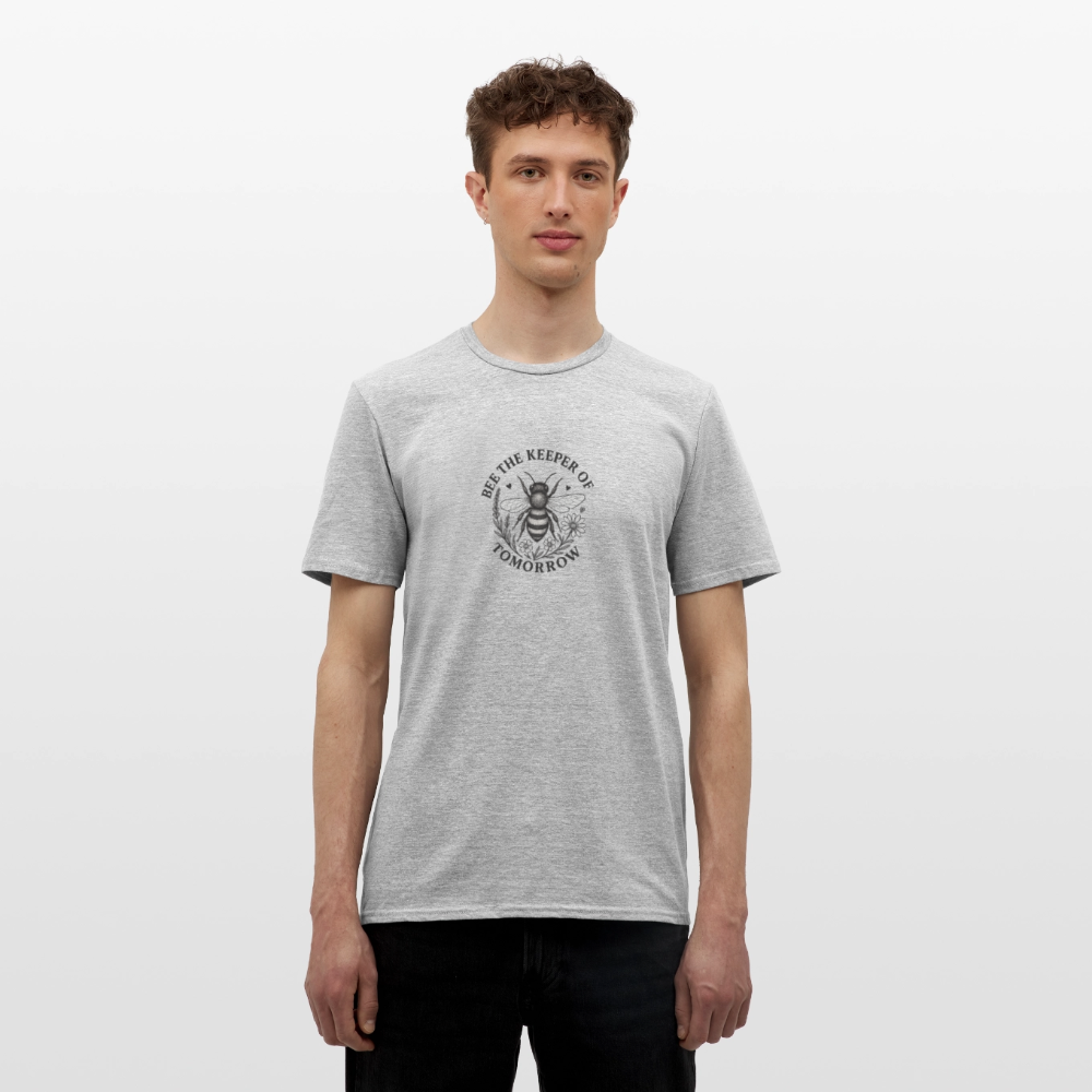 Unisex  T-Shirt "Bee the Keeper of Tomorrow" - Grau meliert
