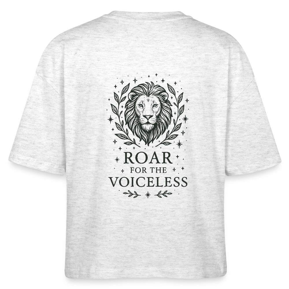 Damen Bio-T-Shirt Nova "Leo" - Weiß meliert