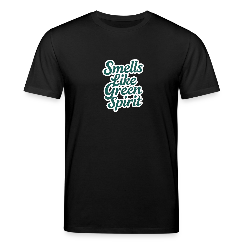 Unisex Bio-T-Shirt „Smells like green spirit“ - Schwarz