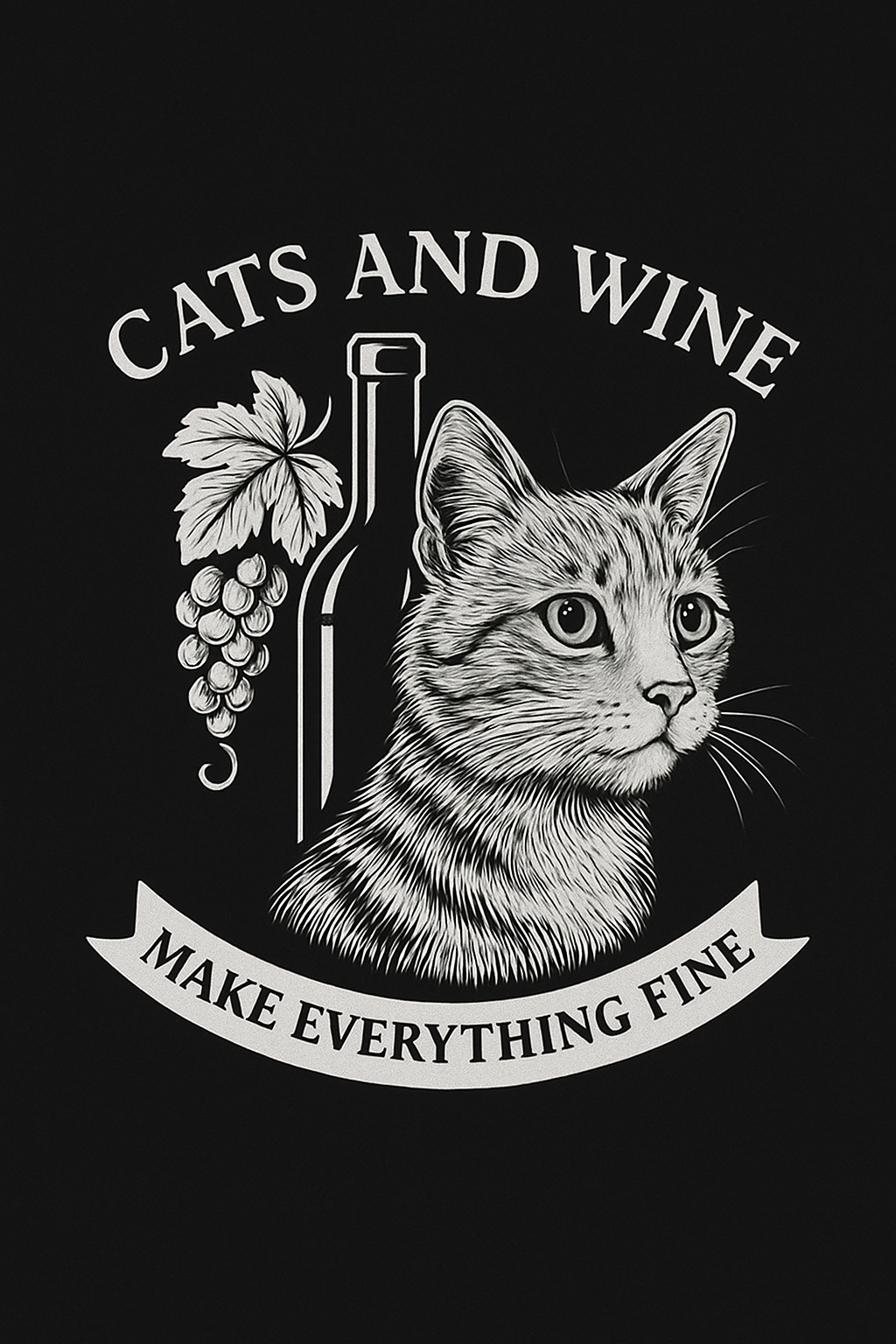 Unisex Fit T-Shirt "Cats&Wine"